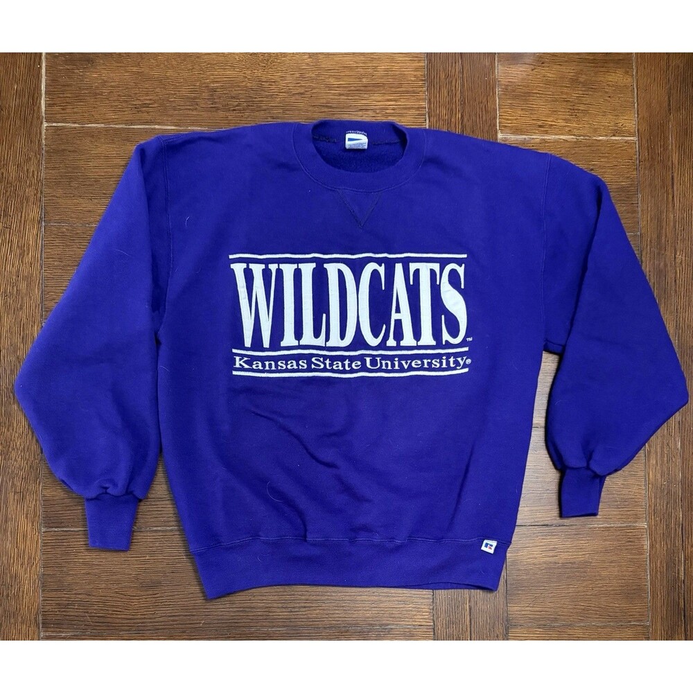 Vintage Kansas State Wildcats Men’s Size L Russell Athletic Made In USA Crewneck